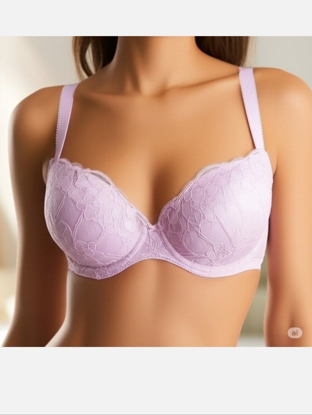 Victoria's Secret Classic lace bra-lilac 34A